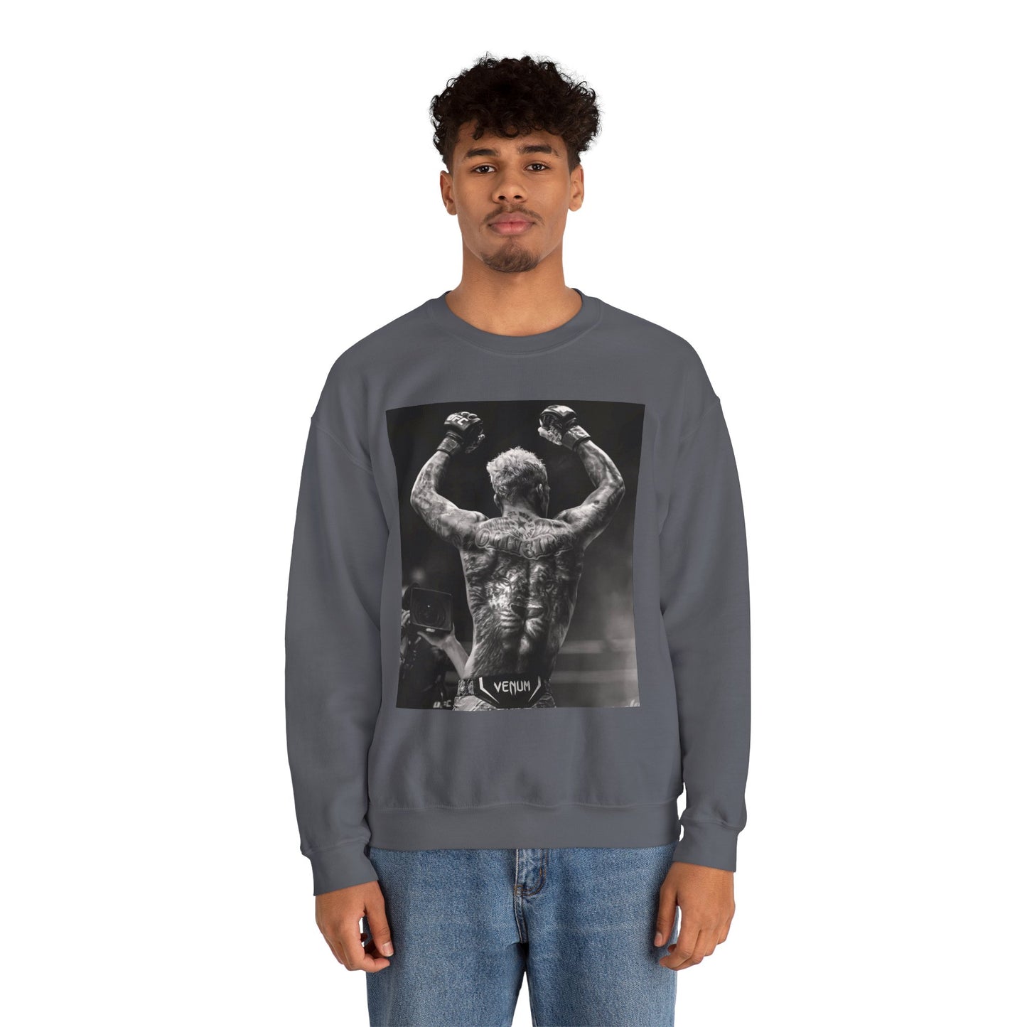 Charles Oliveira White Fitness Sweatshirt - Perfect for UFC Lovers