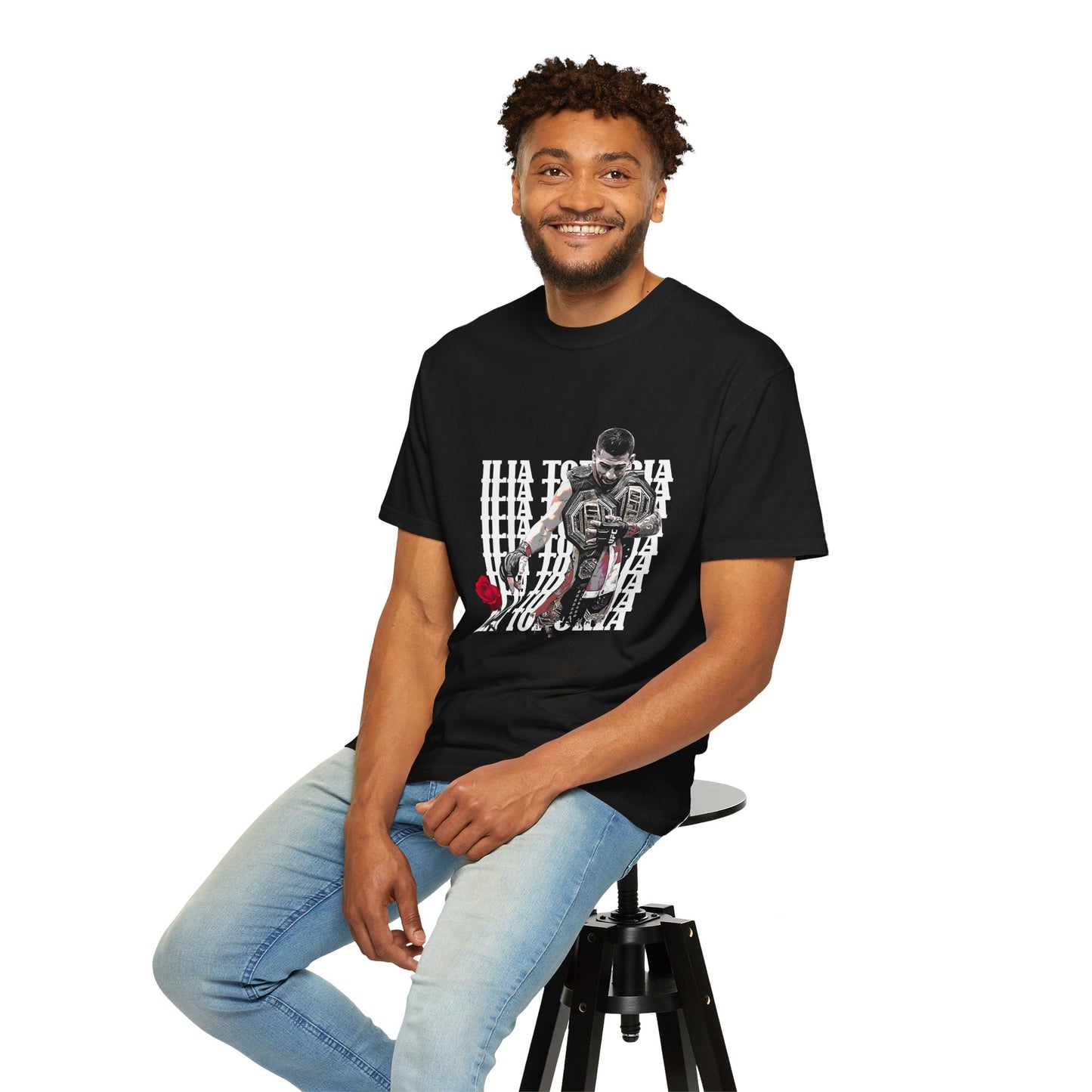 Unisex T-shirt Ilia Topuria 'Rose Drop' Tee
