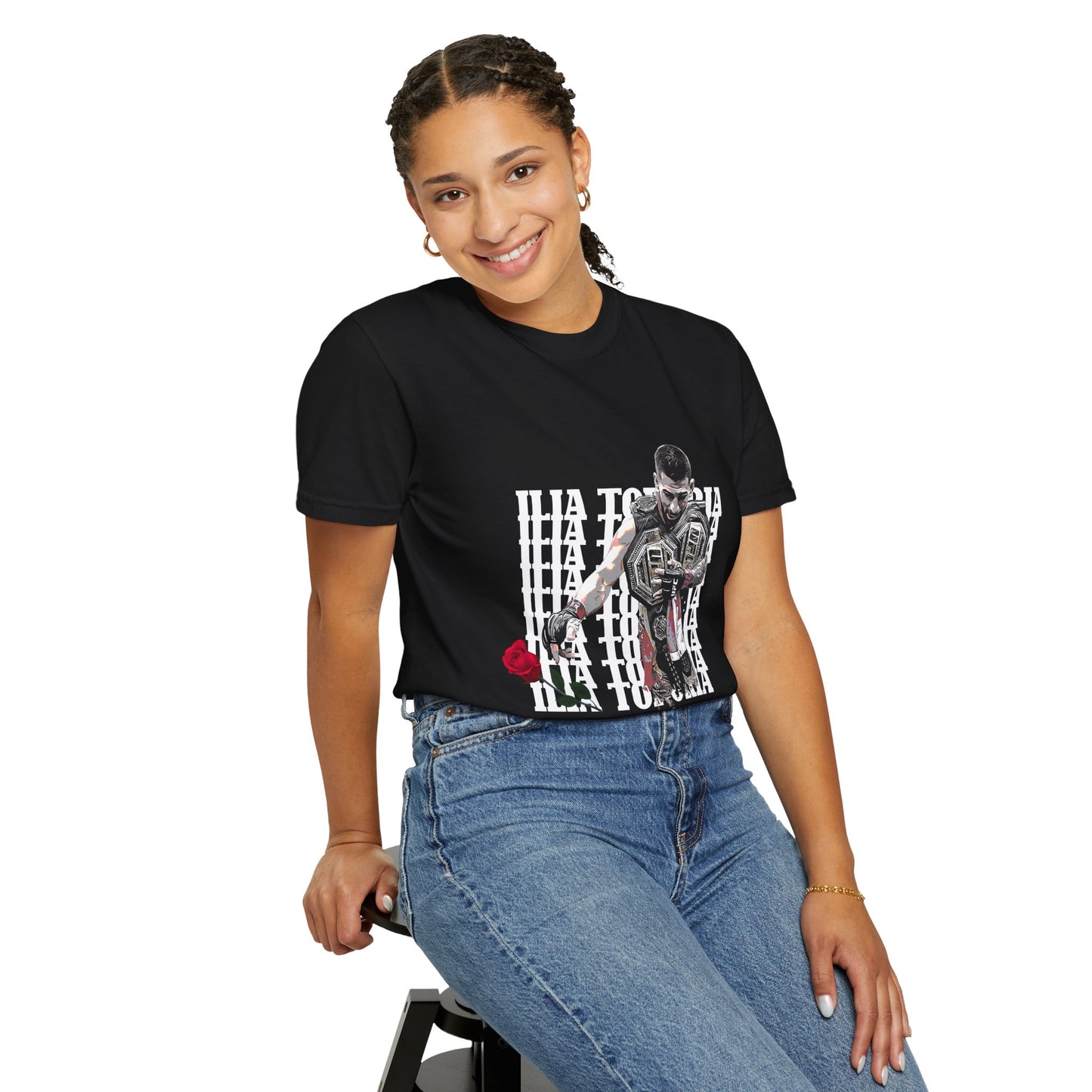 Unisex T-shirt Ilia Topuria 'Rose Drop' Tee