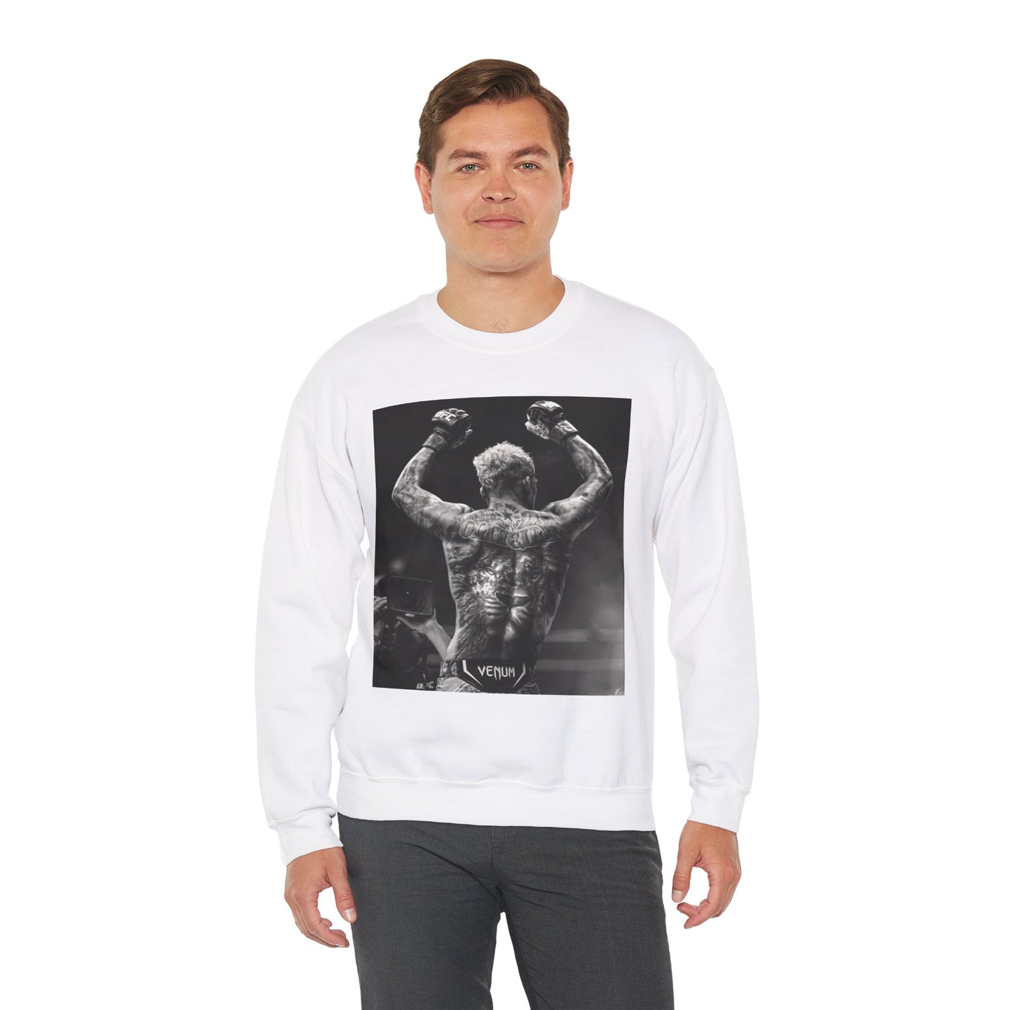 Charles Oliveira White Fitness Sweatshirt - Perfect for UFC Lovers
