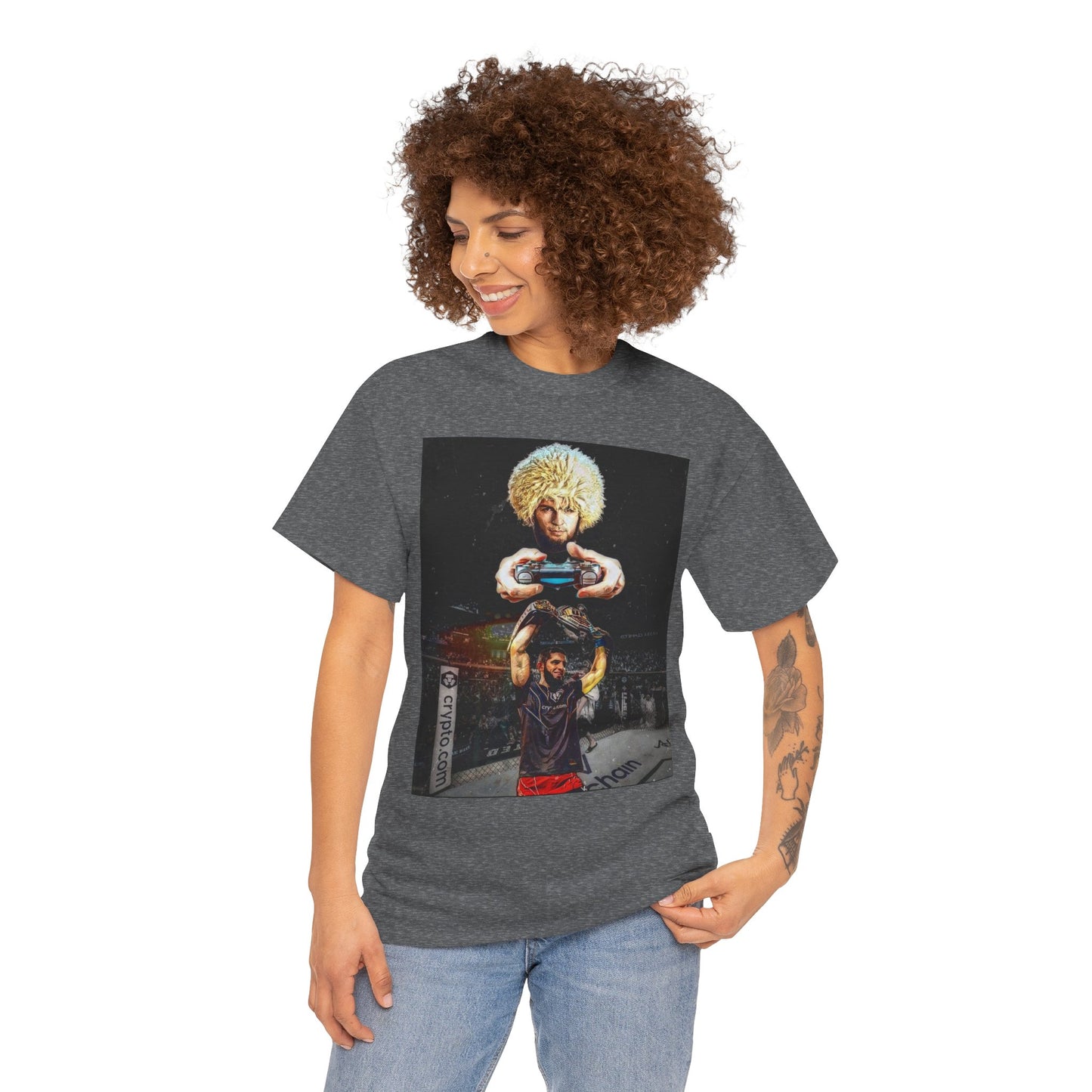 T-Shirt - Khabib Nurmagomedov on Game Mode with Islam Makhachev Graphic Tee