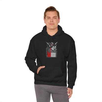 Angel Wings Hoodie — "God Bless" Gothic Graphic Pullover