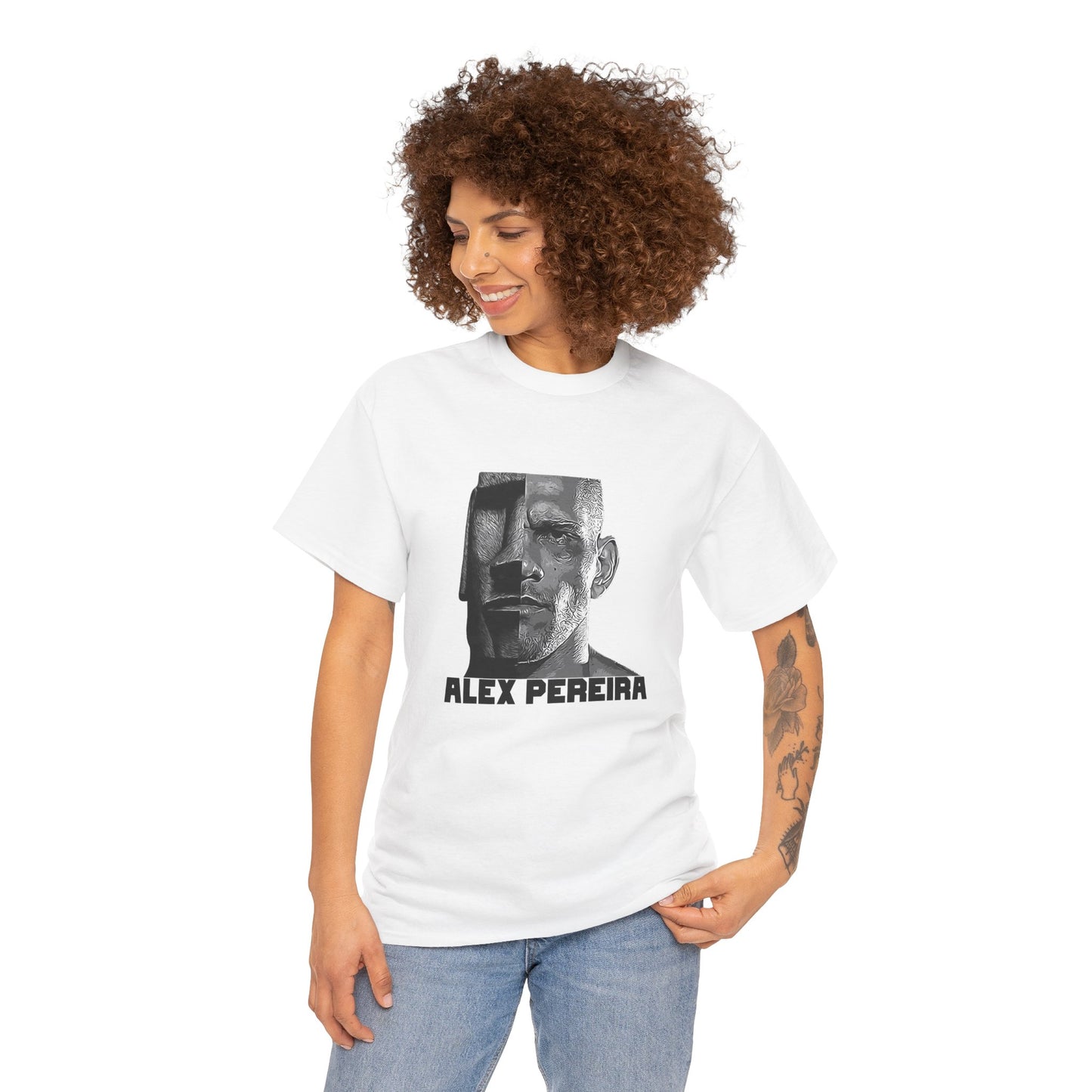 Alex Pereira 'Stone Face' T-Shirt — MMA Fighter Graphic Tee