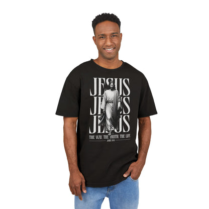 “Jesus” Graphic Tee — Vintage Acid-Wash Oversized T-Shirt