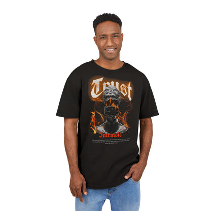 “Intrinsic” Devil Graphic Tee — Vintage Acid-Wash Oversized T-Shirt